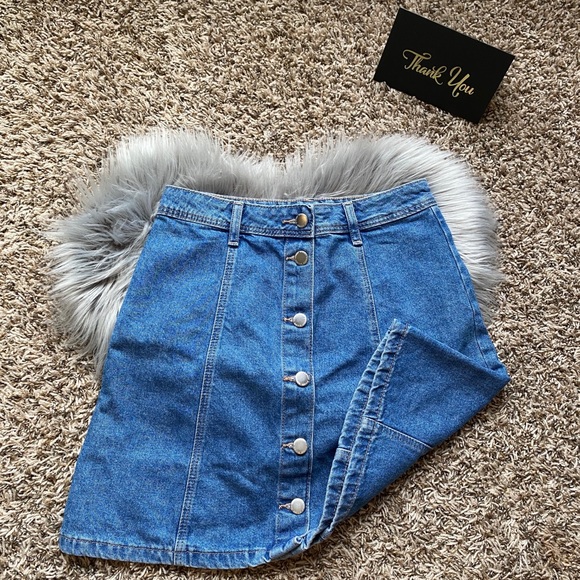 DENIM A-LINE SKIRT - Picture 6 of 8